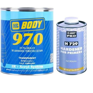 Body 970 Грунт-наполнитель 2К (бесцветный) (1л) + отв. 729 (0,5л)