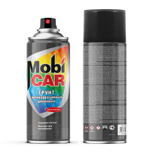 MobiCAR Грунт антикоррозийный цинковый серый СПРЕЙ 520мл