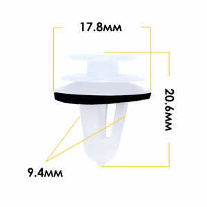 336KJ Клипса  пластм. крепежная  KJ-336 (50 шт. в уп.) ЦЕНА ЗА ШТ.
