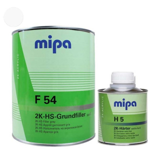 MIPA, грунт наполнитель HS F54 1л, БЕЛЫЙ+ОТВЕРДИТЕЛЬ Н5 0,25л