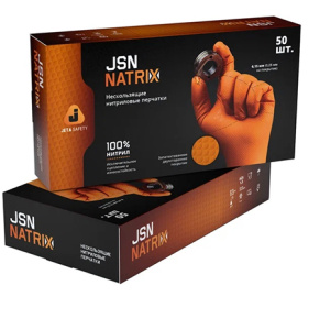 JETAPRO Перчатки нитриловые малярные, оранж.240мм L уп.50шт ЦЕНА ЗА УПАК.