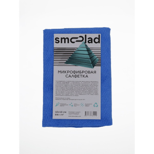 SMOOLAD Салфетка из Микрофибры (синий) ультразвуковая обработка 280гр/м 40х40см