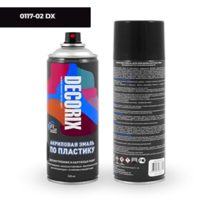 DECORIX Эмаль по пластику черный матовый СПРЕЙ 520мл