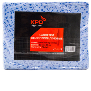KPD SYSTEM Салфетки для обезжиривания полипропилен ЗВЕЗДЫ (30х38см) (уп 25 шт.)