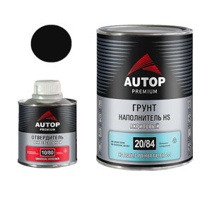 AUTOP Premium 20/84 - 2К Грунт наполнитель HS акриловый 4+1 (Черный) + ОТВЕРДИТЕЛЬ (1+0,5л)