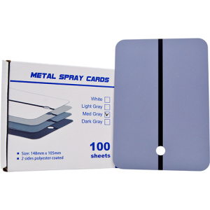 KITT-407.077 Тест-пластины д/нанесения краски. Med Grey (100шт) (ЦЕНА ЗА ШТ)