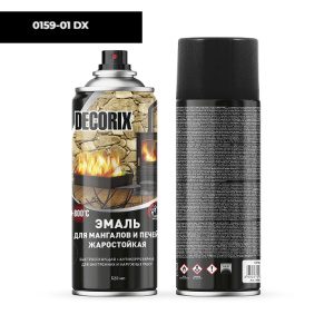 DECORIX Эмаль жаростойкая +800 черный, для мангалов и печей 520 мл