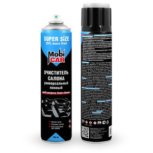 MobiCAR Очиститель салона пенный с щёткой-колпачком СПРЕЙ (780 мл)
