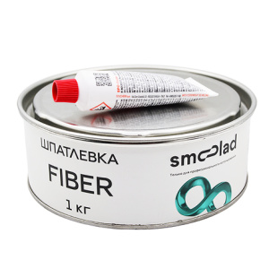 SMOOLAD Шпатлевка со стекловолокном FIBER GLASS 1.0 кг + ОТВЕРДИТЕЛЬ