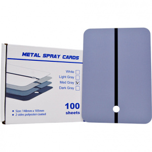 KITT-407.077 Тест-пластины д/нанесения краски. Med Grey (100шт) (ЦЕНА ЗА ШТ)