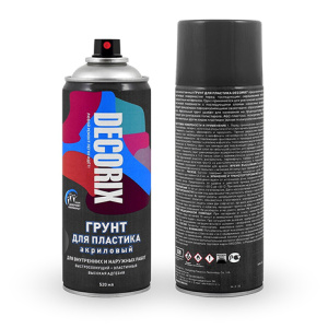 DECORIX Грунт для пластика СПРЕЙ (520мл) серый