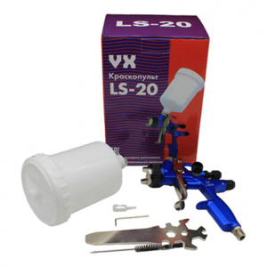 Краскопульт  HVLP LS20 BLUE 1,3мм ВЕРХНИЙ бачок 600мл