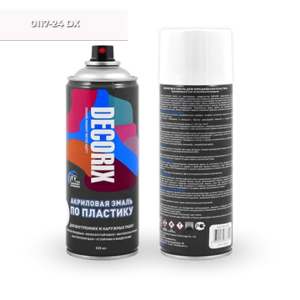 DECORIX Эмаль по пластику белый матовый СПРЕЙ 520мл