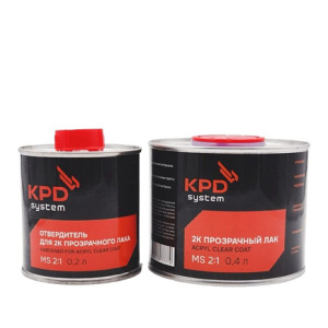 KPD SYSTEM 2K Лак прозрачный MS (лак 0,4л + 0,2л) УФ-СТОЙКИЙ