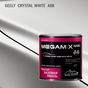 A08 MEGA MIX Geely Crystal White металлик (850 мл)