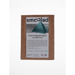 SMOOLAD Салфетка из Микрофибры (какао) ультразвуковая обработка 280гр/м 40х40см