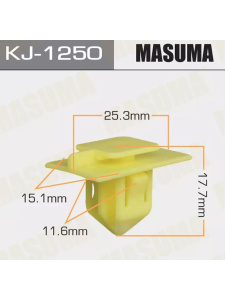 1250KJ Клипса  пластм. крепежная  KJ-1250 (50 шт. в уп.) ЦЕНА ЗА ШТ.