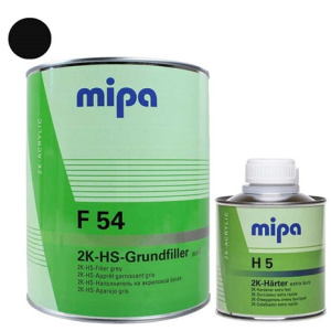 MIPA, грунт наполнитель HS F54 1л, ЧЕРНЫЙ+ОТВЕРДИТЕЛЬ Н5 0,25л