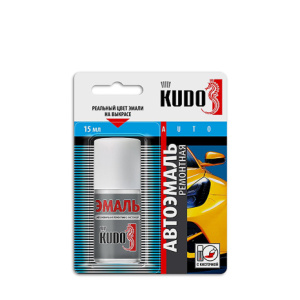 KUDO Черный 601 ВАЗ ремонтный с кисточкой (металлик) 15 мл 
