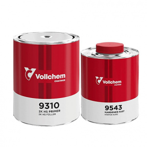Vollchem Грунт 9310 2K HS 4:1 акриловый 0,8л+ ОТВЕРДИТЕЛЬ 9543 ЧЕРНЫЙ 0,2 л