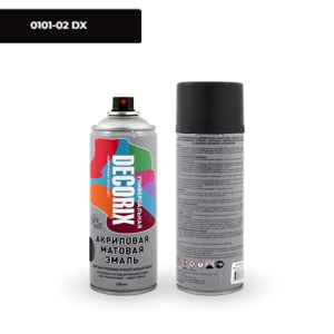 DECORIX Черный матовый СПРЕЙ 520мл (А02)