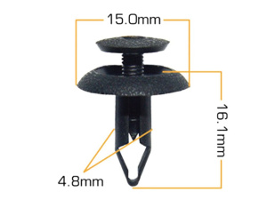 634KJ Клипса  пластм. крепежная  KJ-634 (50 шт. в уп.) ЦЕНА ЗА ШТ.