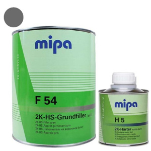 MIPA, грунт наполнитель HS F54 1л, СЕРЫЙ+ОТВЕРДИТЕЛЬ Н5 0,25л