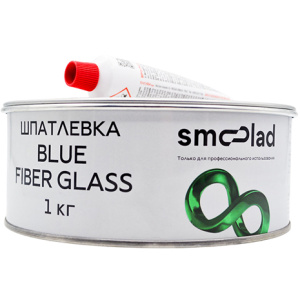 SMOOLAD Шпатлевка голубая со стекловолокном BLUE FIBER GLASS 1.0 кг