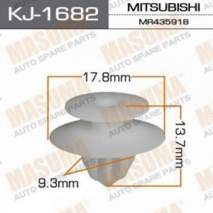 1682KJ Клипса  пластм. крепежная  KJ-1682 (50 шт. в уп.) ЦЕНА ЗА ШТ.