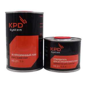 KPD SYSTEM 2К Лак прозрачный HS (1л+0,5л)
