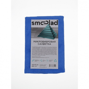 SMOOLAD Салфетка из Микрофибры (синий) ультразвуковая обработка 280гр/м 40х40см