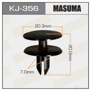 356KJ Клипса  пластм. крепежная  KJ-356 (50 шт. в уп.) ЦЕНА ЗА ШТ.
