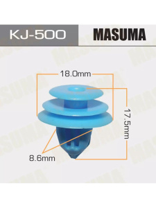 500KJ Клипса  пластм. крепежная  KJ-500 (50 шт. в уп.) ЦЕНА ЗА ШТ.