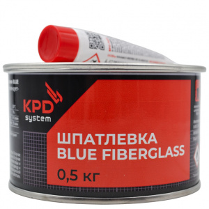 KPD SYSTEM Шпатлевка со стекловолокном (Голубая) BLUE FIBERGLASS (0,5кг)