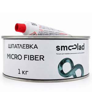 SMOOLAD Шпатлевка с коротким стекловолокном MICROFIBER 1.0 кг с отв.