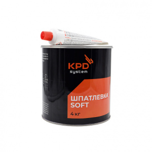 KPD SYSTEM Шпатлевка среднезернистая (мягкая, желтая) SOFT 4 кг