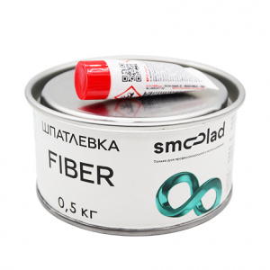 SMOOLAD Шпатлевка со стекловолокном FIBER 0.5 кг с отв.