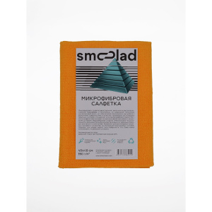 SMOOLAD Салфетка из Микрофибры (оранжевый) ультразвуковая обработка 280гр/м 40х40см