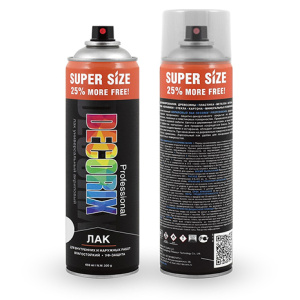 DECORIX Лак ПРОФЕССИОНАЛЬНЫЙ глянцевый бесцветный СПРЕЙ (650мл) (ЛГ32)