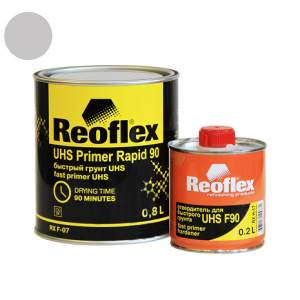 ухс REOFLEX Грунт БЫСТРЫЙ UHS + ОТВЕРДИТЕЛЬ (0,8+0,2 л) светло-серый