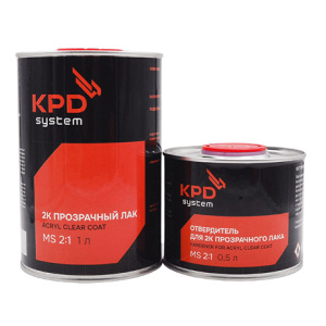 KPD SYSTEM 2K Лак прозрачный MS (лак 1л + 0,5л) УФ-СТОЙКИЙ