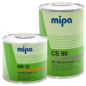 MIPA Лак 2К-HS-Klarlack CS 90 акриловый стойкий к царапинам + отвердитель MS25 (1+ 0,5 л)