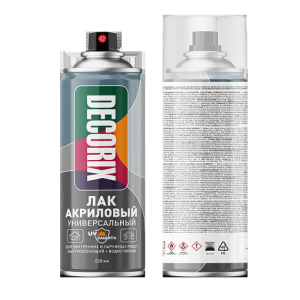 DECORIX Лак глянцевый бесцветный с UV-защитой СПРЕЙ (520мл)