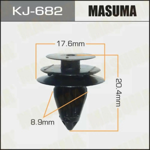 682KJ Клипса  пластм. крепежная  KJ- 682 (50 шт. в уп.) ЦЕНА ЗА ШТ.