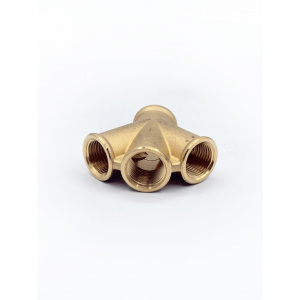 HUBERTH Муфта прямая, разветвитель на 3 выхода, 1/2', внутренняя резьба, латунь (ЦЕНА ЗА ШТ)