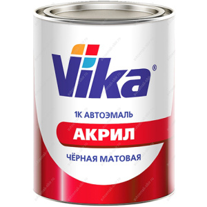 VIKA 1К Черная матовая акрил АК-142 (0,8кг)