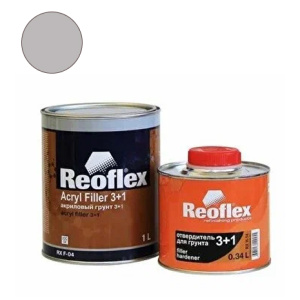 REOFLEX Грунт 2К (3+1) акрил.+отв. (1л+0,34л) (серый)