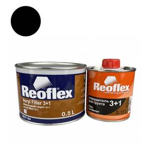 REOFLEX Грунт 2К (3+1) акрил.+отв. (0,5л+0,17л) (черный)
