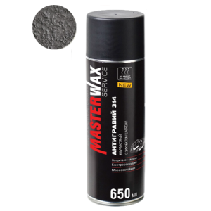MasterWax Service Антигравий каучуковый с эффектом шагрени 314 аэрозоль 650 мл черный