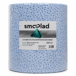 SMOOLAD Салфетки для обезжиривания полипропилен ЗВЕЗДЫ (32х36см) (500 шт/рул.)